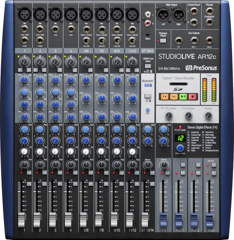 PRESONUS StudioLive SLM AR12C 12 Channel Mixer 14 Input USB Recording Interface image 1