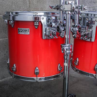 Ayotte 80s "Ray Era" Red Gloss One-Way Shade 5-Piece Drum Kit (22/16/14/13/12) image 13