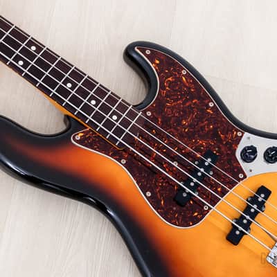 1988 Fender Jazz Bass ‘62 Vintage Reissue JB62-60 Sunburst, Japan MIJ Fujigen image 7