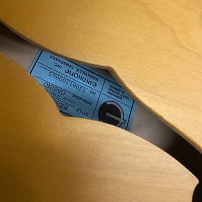Epiphone "Inspired By" John Lennon Signature '65 Casino 2009 - 2014 - Vintage Sunburst image 11