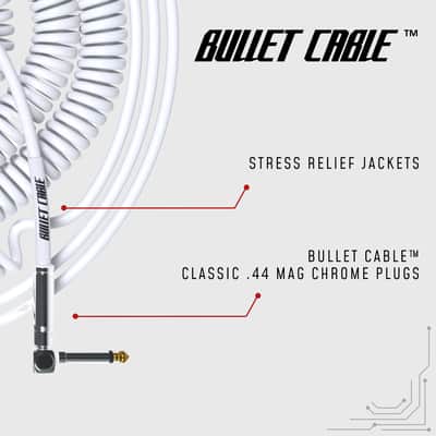 Bullet Cable 10/20 White Straight Coil Cable (30ft) image 2