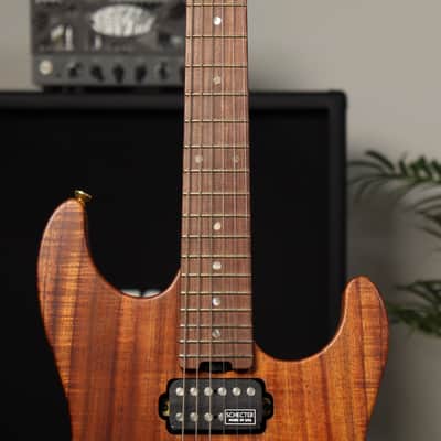 Schecter Japan Custom Shop EX-5B-CTM-VTR Flame Koa Oil Finish HSH MIJ image 8