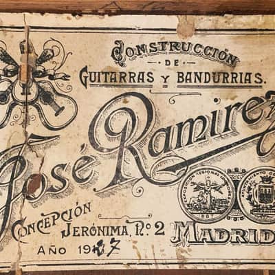 Jose Ramirez classical guitar 1927 amazing piece of history - extremly good sounding guitar + check Video image 17