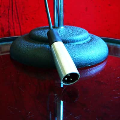 Vintage RARE 1940's Turner 34X modified dynamic microphone Satin Chrome with cable & Atlas DS-5 stand 77A 101C image 13