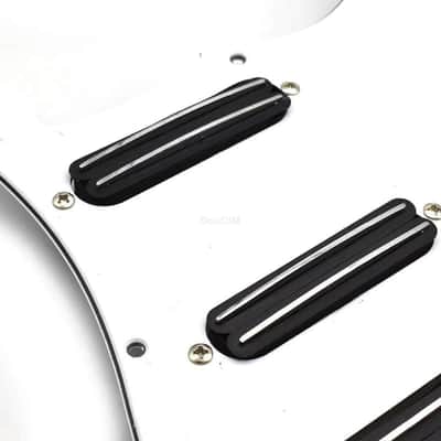 HSS Guitar Stratocaster Strat Style Loaded Prewired Pickguard with Dual Rail Pickups image 3