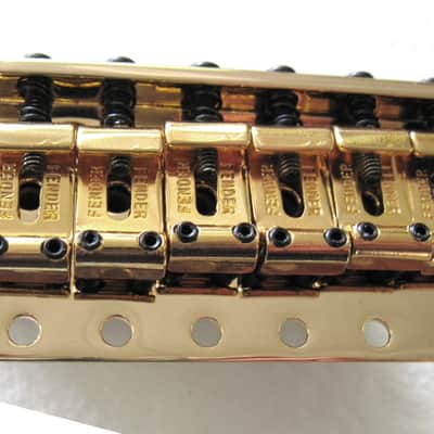 Fender® Am Vintage Gold Bridge Assembly~BRIDGE ONLY~2 3/16"~USA~Open Box~ New image 1