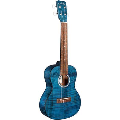 Cordoba 15CFM Flamed Mahogany Concert Ukulele Regular Sapphire Blue image 3