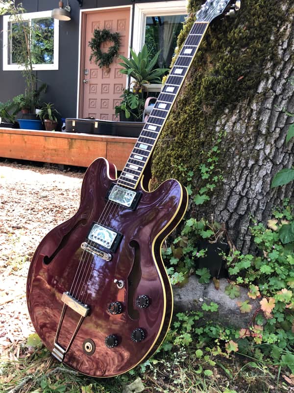 Matsumoku Laguna Set Neck design 1970's-80's - dark red - Very Good
