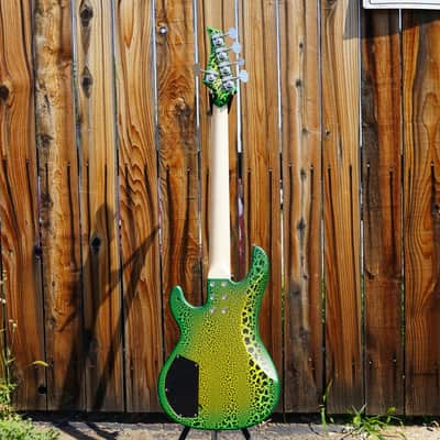 G&L USA Custom Shop Kiloton-5 Black Crinkle Over Yellow Greenburst 5-String Electric Bass Guitar w/ Deluxe Black Tolex Case (2025) image 5