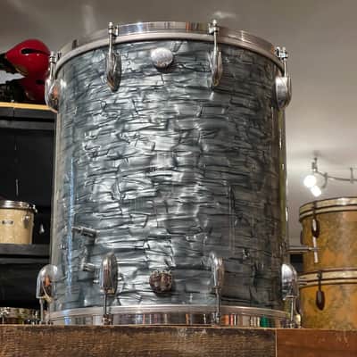1950’s Gretsch 16" Midnight Blue Pearl Floor Tom 18x16 image 9