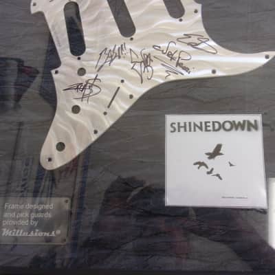 Shinedown Hand Signed & Framed Guitar Pick Guard image 3