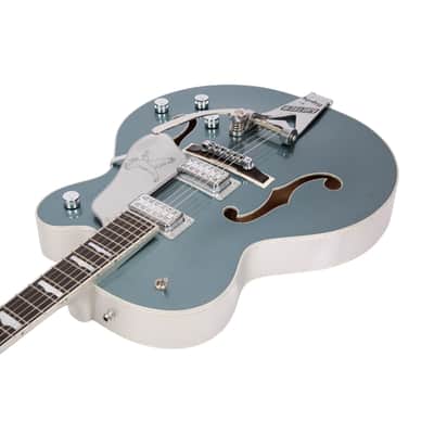 2022 Gretsch G6136T-140 PRO 140th Falcon Hollowbody Gtrw/Bigsby, 2-Tone Stone/Pure Platinum, JT2212XXXX image 2