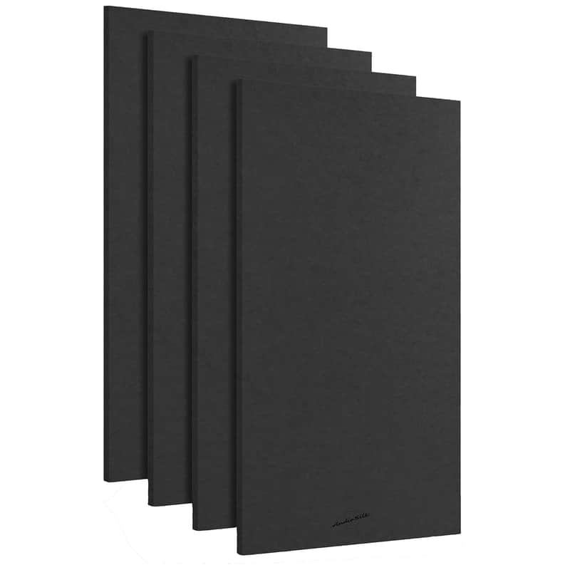 Acoustic Panels, 4 Pack Room Kit, Large, 46" X 23", Black image 1