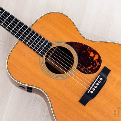 2012 Martin OM-28E Retro Acoustic Electric Guitar w/ Fishman F1 Aura+, Case image 8