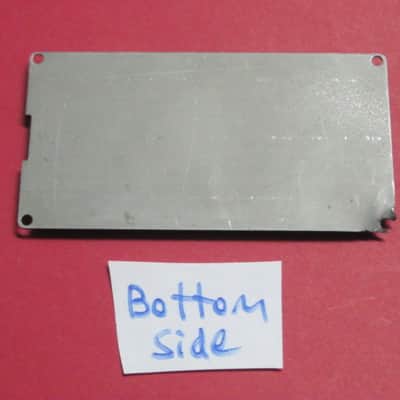 used genuine Boss Blue Label Japan Bottom Plate (early to mid 1980s) center area of back edge has cut out for power jack (was originally from DD-2 pedal) NO: pedal, other items, screws (lower right corner has small break / cut in metal) image 16