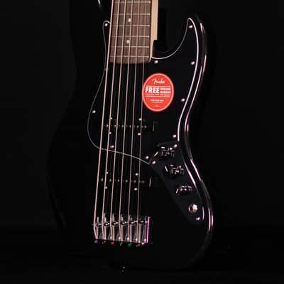 Squier Affinity Jazz Bass VI, Laurel FB, Black Metallic image 2