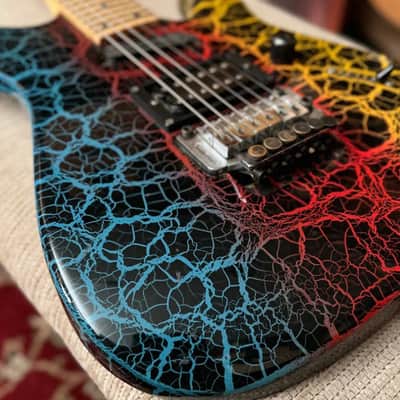 Used Charvel Fusion Deluxe w/ Hard Case – 1980s 1990s, Maple Fretboard, Floyd Rose, Rainbow Crackle image 7