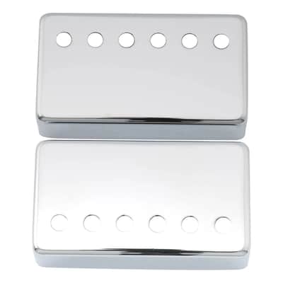 Electric Guitar Metal Humbucker Pickup Covers Neck Bridge Set Chrome image 1
