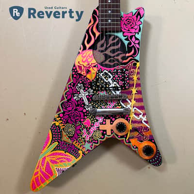 Epiphone Mo' Baby Built-in Amp Travel Electric Guitar Custom Painted Rare image 2