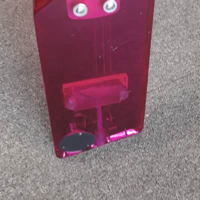 WESLEY travel electric guitar, trans-purple perspex body, used, good condition trans purple image 5