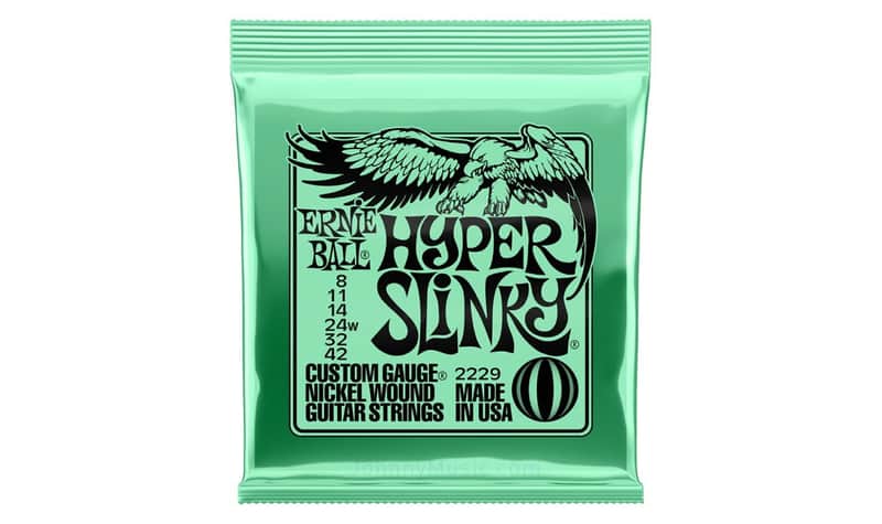 Hyper Slinky Nickel Wound Electric Guitar Strings 8-42 Gauge - world standard specs special-tempered+tinned steel & ni-plated wrap on steel hex core image 1