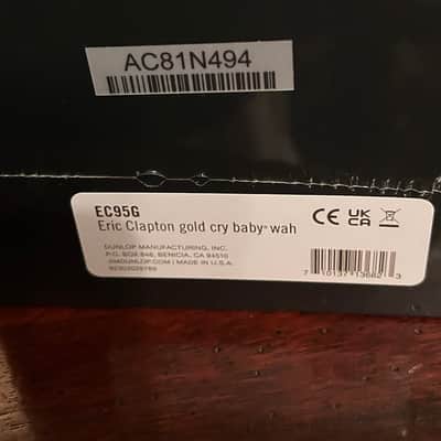 Dunlop EC95G Eric Clapton Signature Cry Baby Wah 2024 - Gold image 3