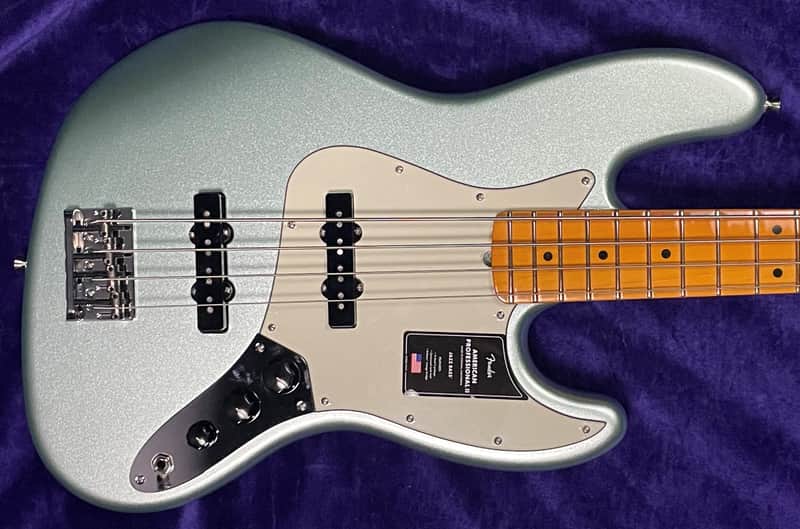 Fender AM. Pro II Jazz, Mystic Surf Green / Maple *IN STOCK* image 1