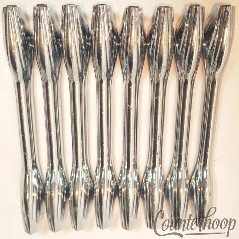 *Premier 8x Snare Drum/Marching/Bass Lugs 7 1/8"Long Diamond Chrome Vintage 60s* - Very Good image 1