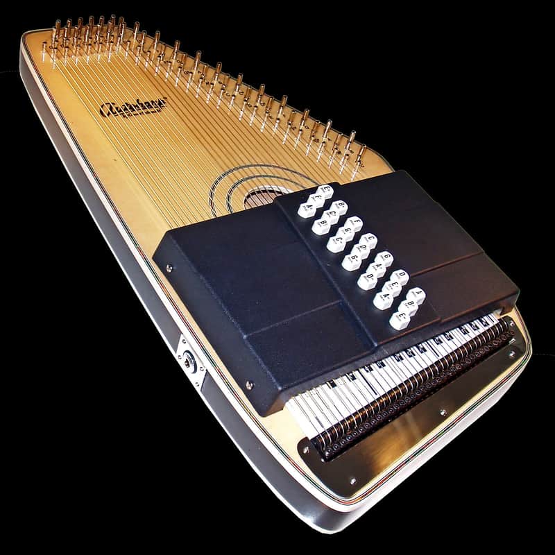 Oscar Schmidt OS120CNE Adirondack Solid Spruce 21 Chord Acoustic-Electric AutoHarp w/Passive Pickup image 1