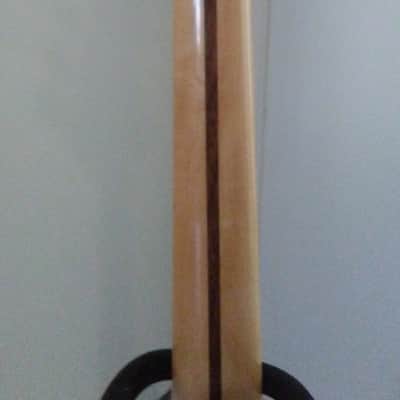lefty Fender Jazz Bass 2007 w/gig bag - custom Marcus Miller pickguard - Natural Ash finish image 8