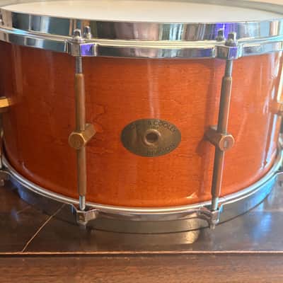 1985 Noble & Cooley 14x7 Solid Shell Maple Snare Drum #0158 Early Music Division image 2