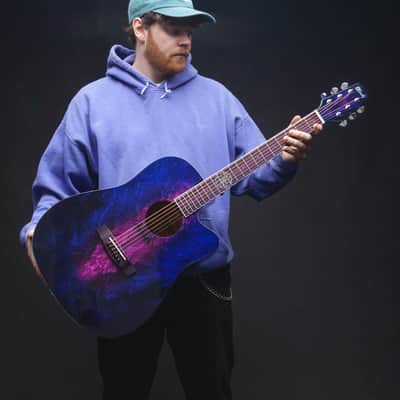 Lindo Swallow V2 Nylon Strings Electro Acoustic Guitar | Dreamcatcher 12th Fret Inlay | Purple Pink Burst | Luminlays image 8