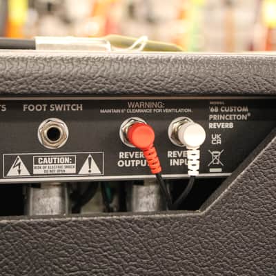 2025 Fender '68 Custom Princeton Reverb 12 Watt 1x10 Tube Guitar Combo Amp w/Cover Footswitch Black image 5