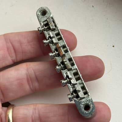 1950s Gibson ABR-1 Tune-O-Matic 1959 No Wire - Nickel image 2
