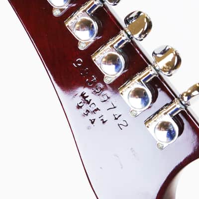 1999 Gibson Explorer Standard ‘76 Vintage Reissue Original USA Cherry Red 100% Super Clean with Orig Hard Brown TKL Case image 19
