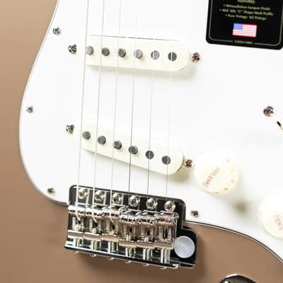 Fender American Vintage II 1965 Stratocaster, Round-Lam Rosewood Fingerboard - Shoreline Gold with Hardshell Case - Used image 10