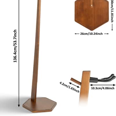 Wooden Cello Stand with Bow Holder, Heavy-Duty Floor-Standing Display Stand, Cello Wood Floor Stand for 1/2, 1/4, 3/4, 4/4,1/8, 7/8 Full Size, for Home and Studio image 2