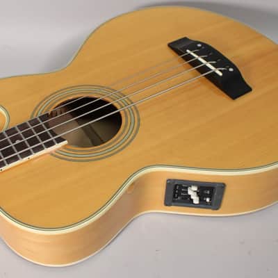 Washburn Vantage VB30CE Acoustic-Electric Cutaway Bass Natural w/OHSC image 8