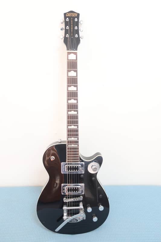 Gretsch G5230T Electromatic Jet FT Black Guitar With Bigsby 2019 Loose Electronics Extra Drill Holes & Random Mods Minor TLC Needed Dings & Scrapes Special image 1