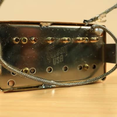 Gibson USA 490R Guitar Humbucker Pickup Neck Gold 8.04ohms Patina image 3
