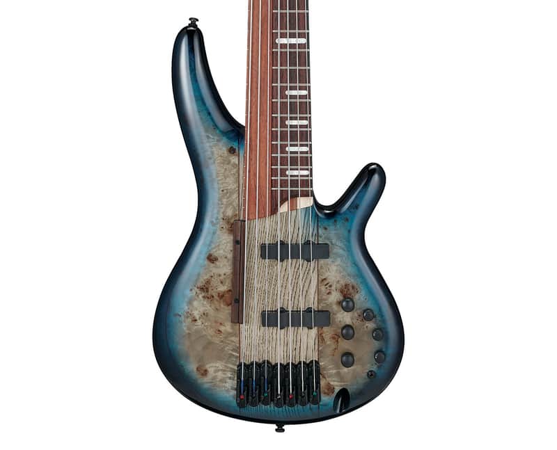 Used Ibanez SRAS7CBS SR 7-Str Electric Bass w/Case - Cosmic Blue Starburst image 1