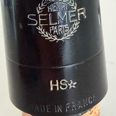 Henri Selmer (Paris) HS* Clarinet Mouthpiece and Selmer USA Silver Plated Ligature - Hard Rubber image 2
