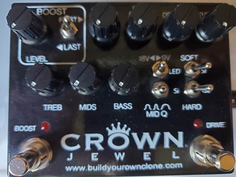 BYOC Crown Jewel Distortion Pedal New ASSEMBLED WITH One MODULE and Dry Blend image 1