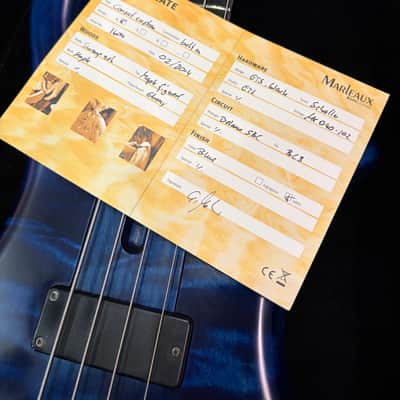 Marleaux Consat Custom 4 2014 - Quilted Maple Top - Trans Blue Hi-end Bass Guitar image 14