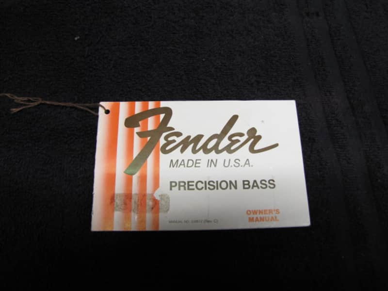 Fender Precision Bass Owners Manual 1980 image 1
