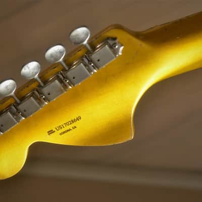 American Fender Stratocaster Relic Custom Vintage Gold Chartreuse Sparkle Texas Specials image 13