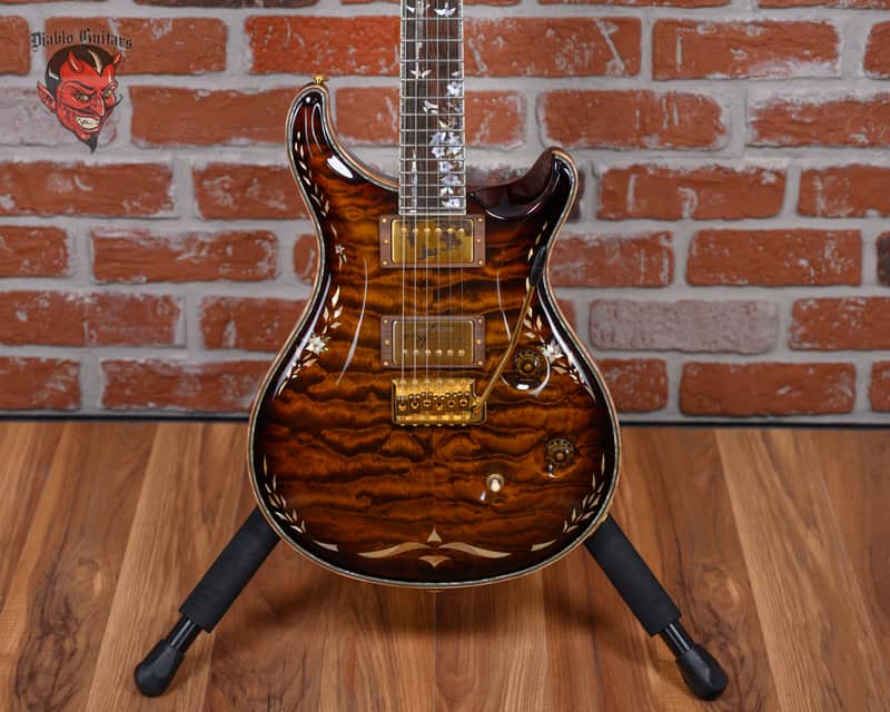 PRS Private Stock #1320 10th Anniversary Quilted Maple Top Amber Tiger Eye Burst with Brazilian Rosewood 2006 w/OHSC image 1