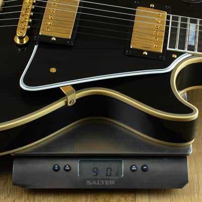 Gibson Custom M2M 1957 Les Paul Custom Reissue 2-Pickup VOS Ebony, Carmelita Neck, Lightweight Body 75611 image 6