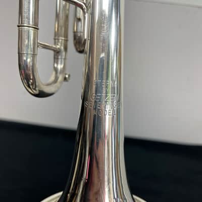 Vintage Getzen Eterna Severinsen Large Bore Silver Bb Trumpet with Case 1968-1971 image 9