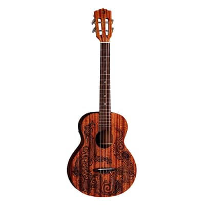 Luna Uke Henna Dragon Mahogany Baritone w/Pre - Open Box image 2